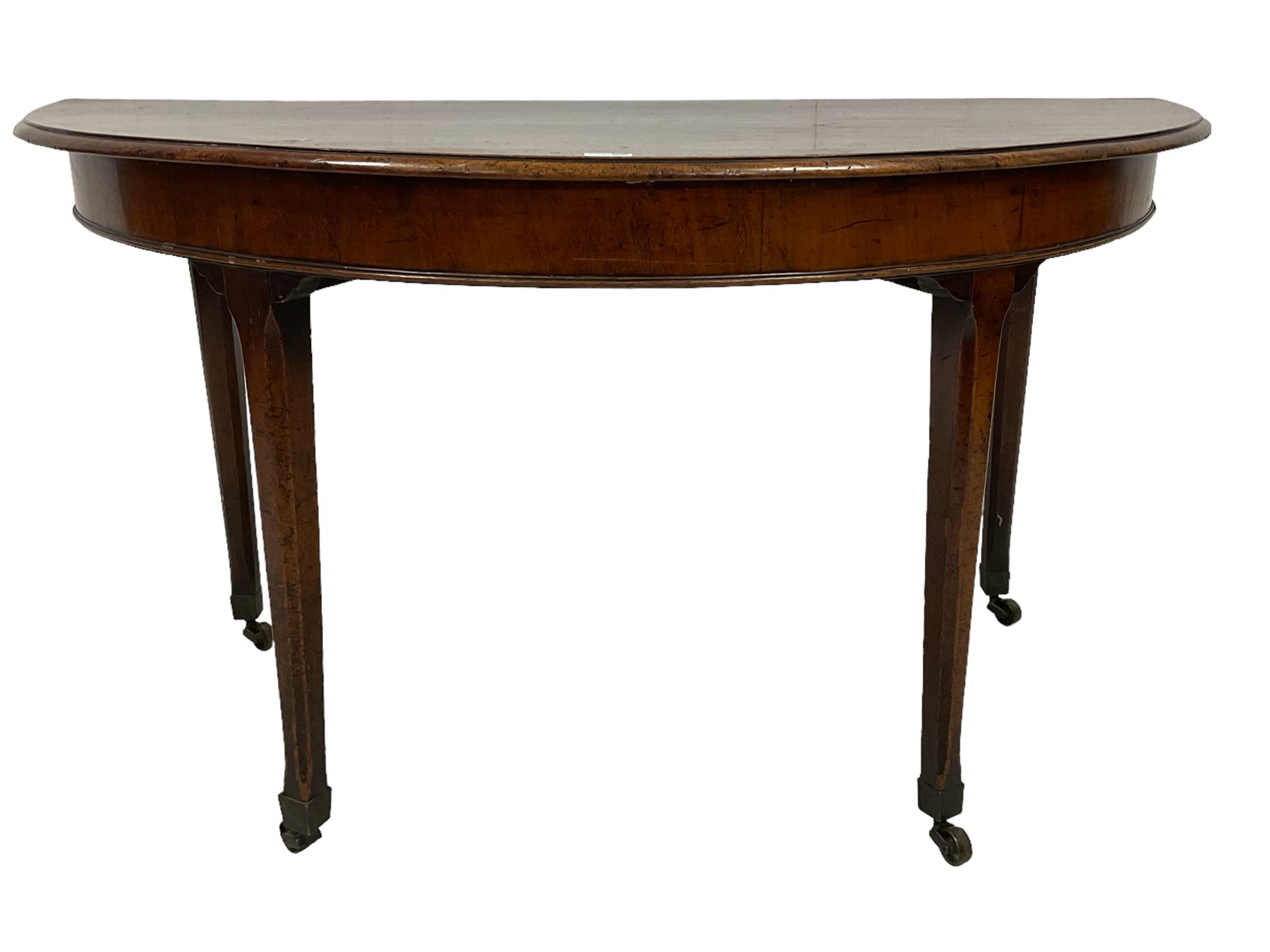 Early 19th century mahogany D end side table