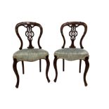 Pair 19th century mahogany dining chairs