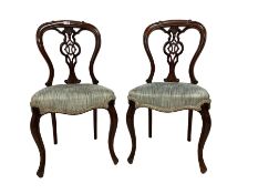 Pair 19th century mahogany dining chairs