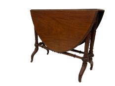 Late 19th century mahogany drop leaf table
