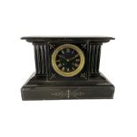 French - 19th century 8-day slate mantle clock. No pendulum.