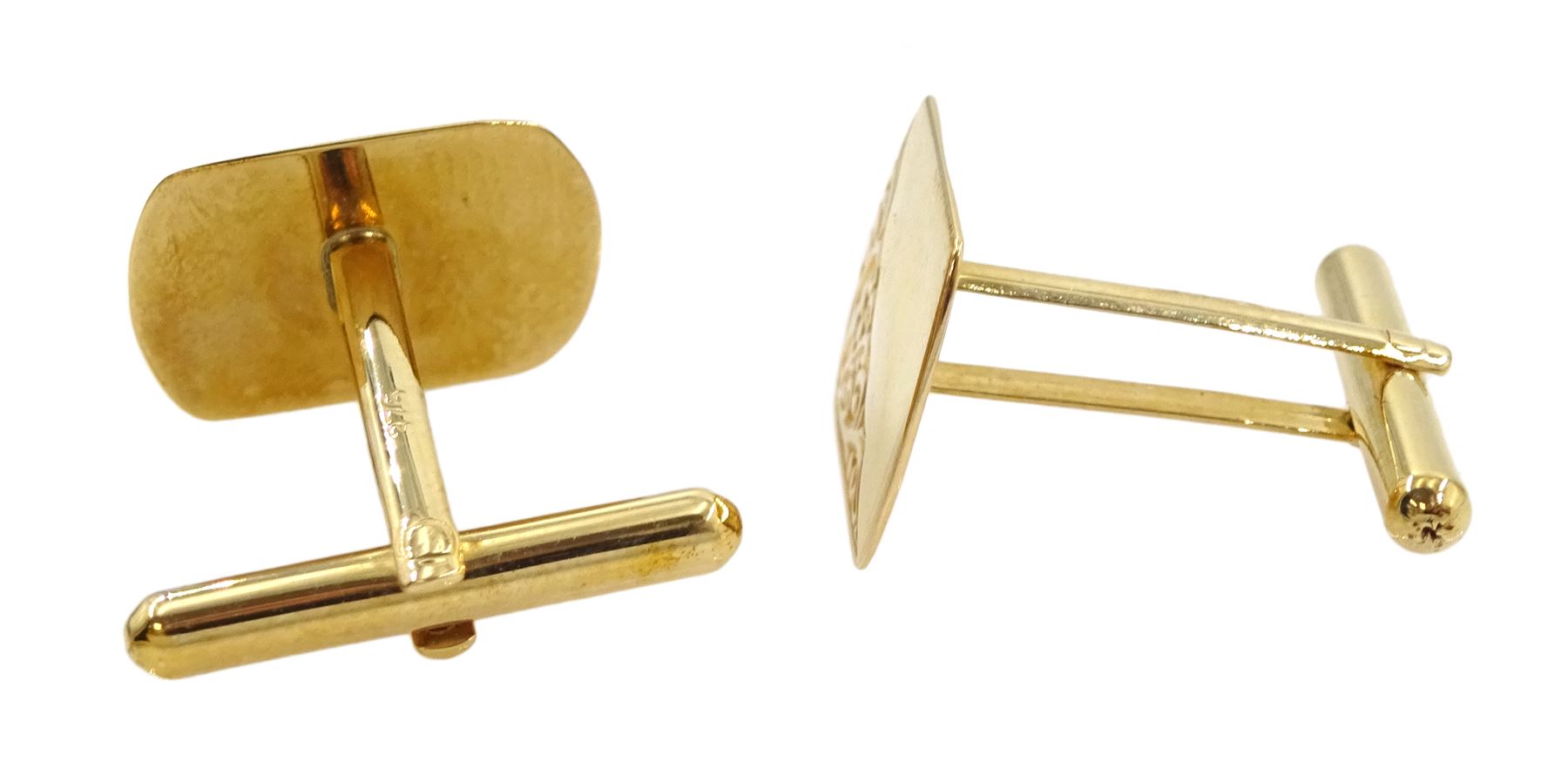 Pair of 9ct gold cufflinks - Image 2 of 2