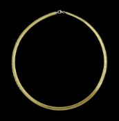 14ct yellow and white gold omega link necklace