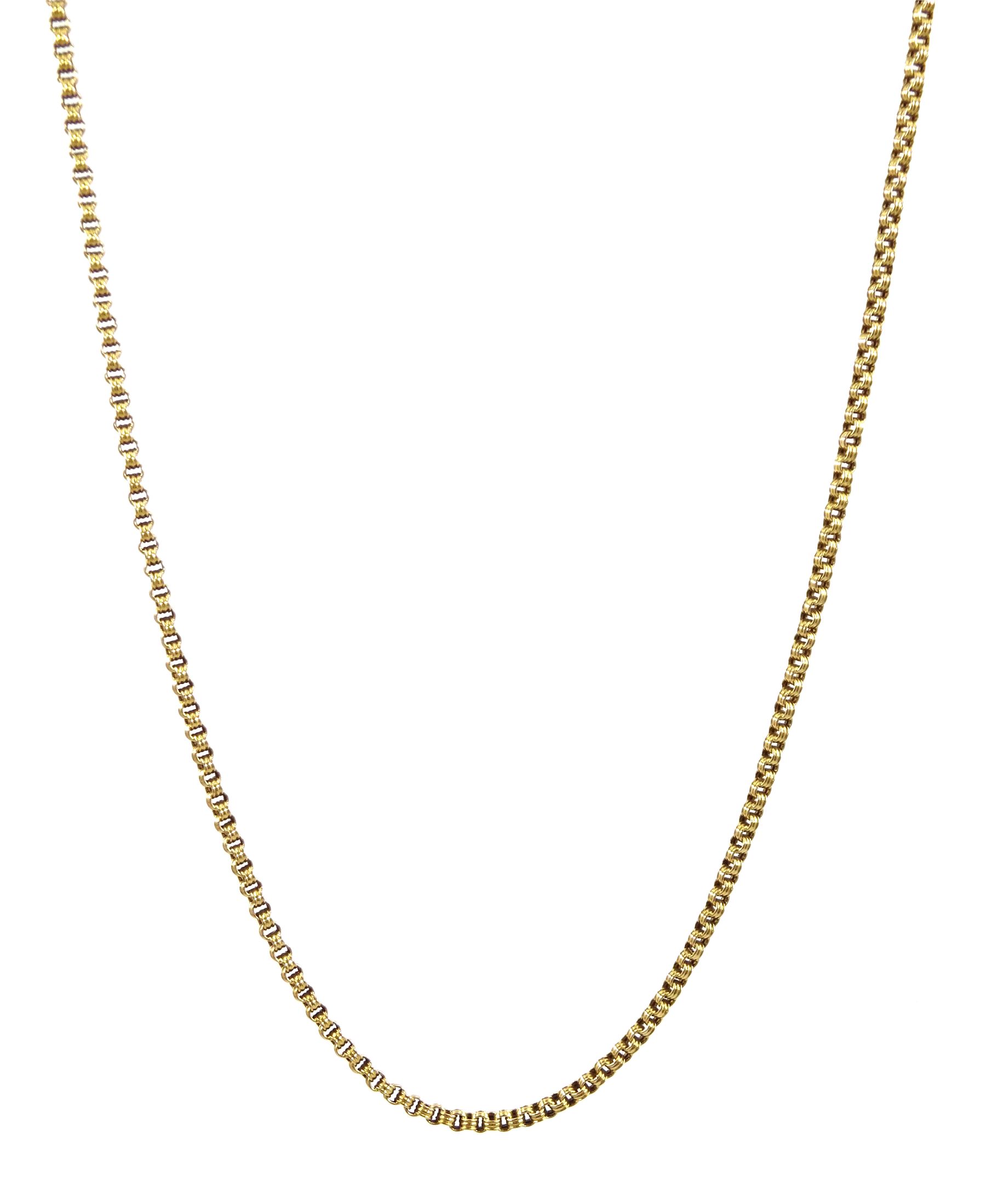 Early 20th century 15ct gold circular link chain necklace