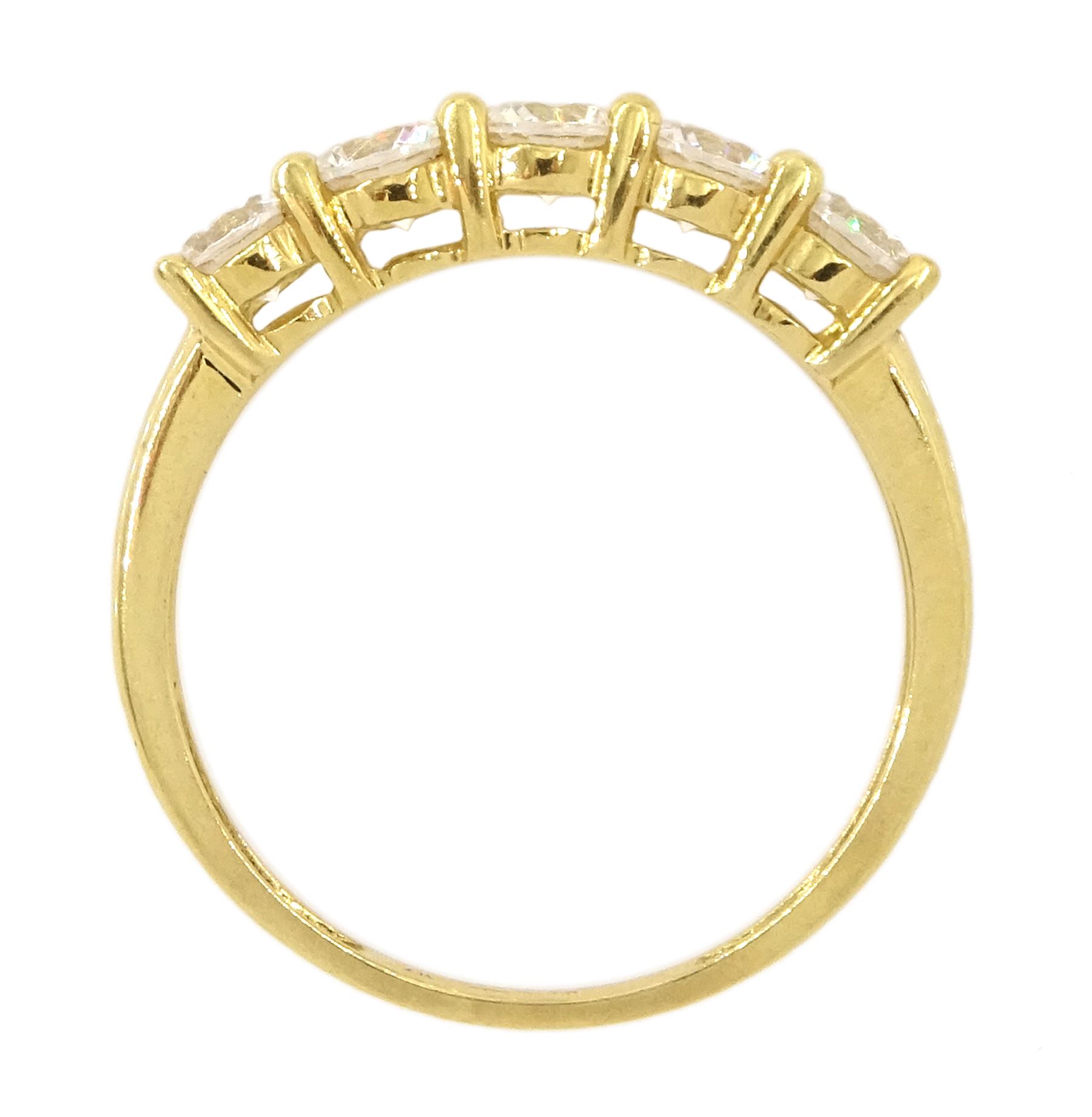 18ct gold five stone cubic zirconia ring - Image 4 of 4