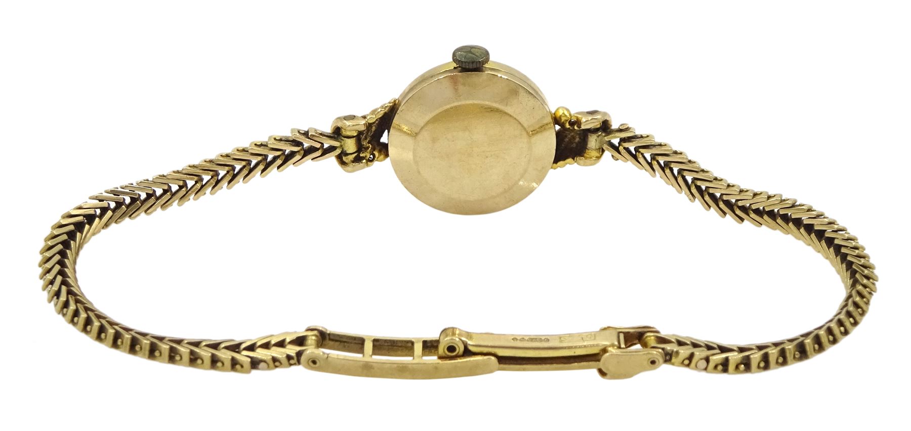 Hamilton ladies 9ct gold manual wind bracelet wristwatch - Image 2 of 2