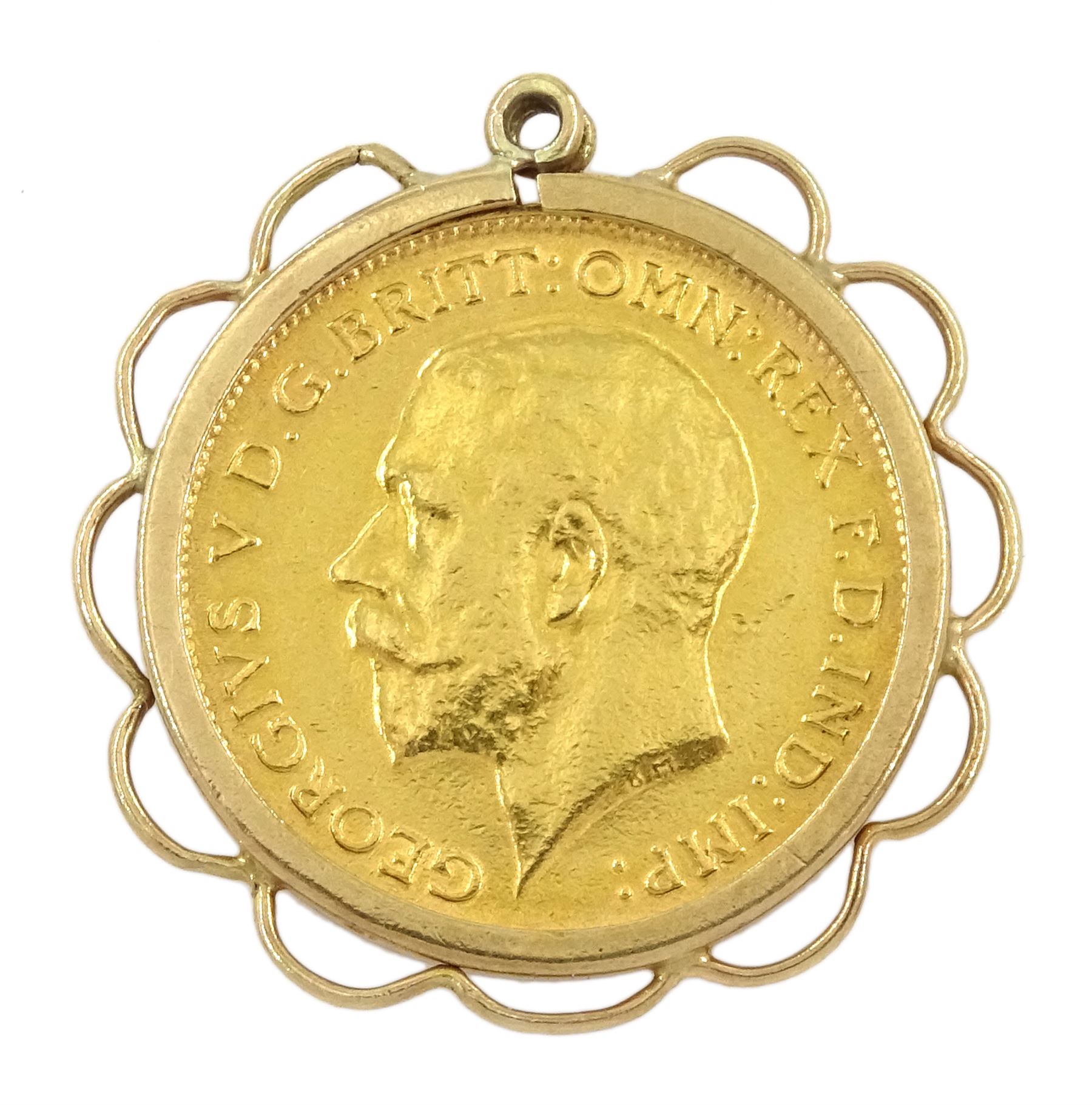King George V 1925 gold half sovereign coin
