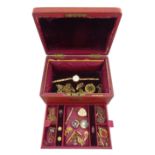 Victorian and later jewellery including gilt fobs
