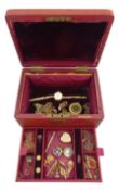 Victorian and later jewellery including gilt fobs