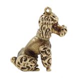 9ct gold dog poodle pendant/charm