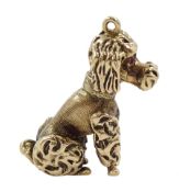 9ct gold dog poodle pendant/charm