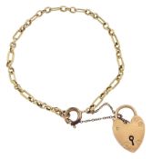 9ct rose gold link bracelet
