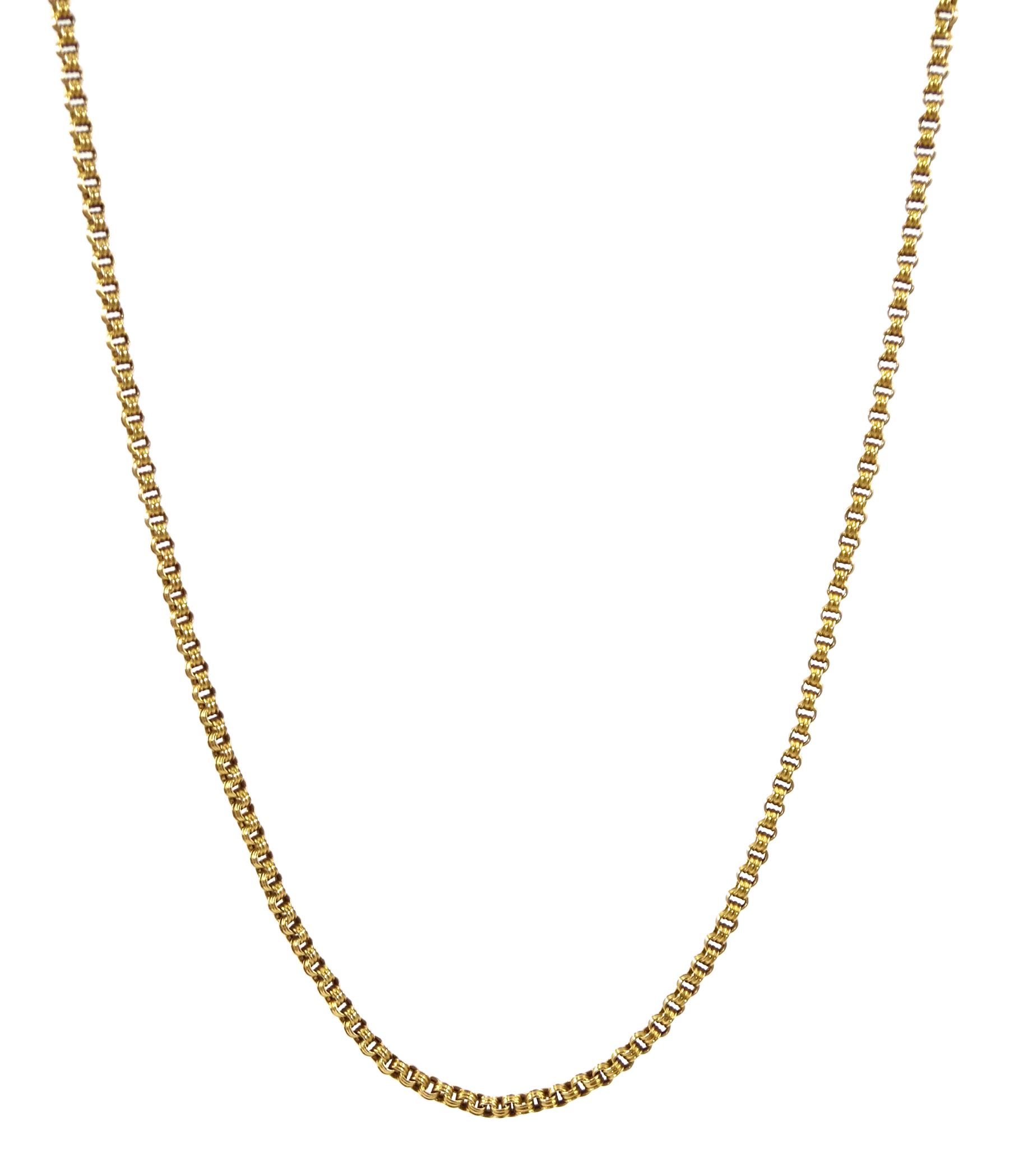 Early 20th century gold circular link chain necklace