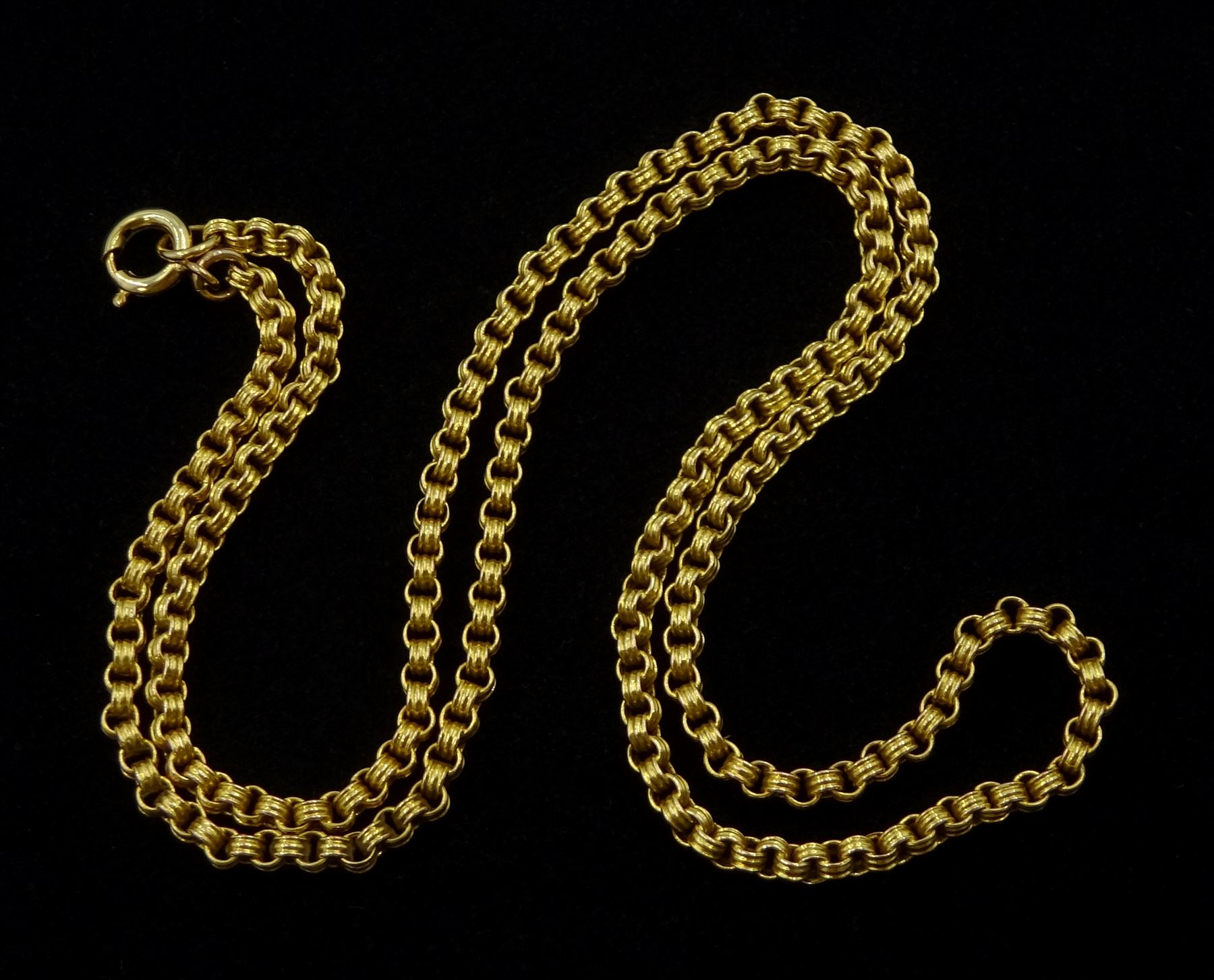 Early 20th century 15ct gold circular link chain necklace - Image 2 of 2