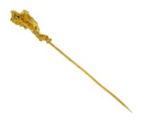 Gold nugget stick pin