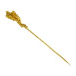 Gold nugget stick pin