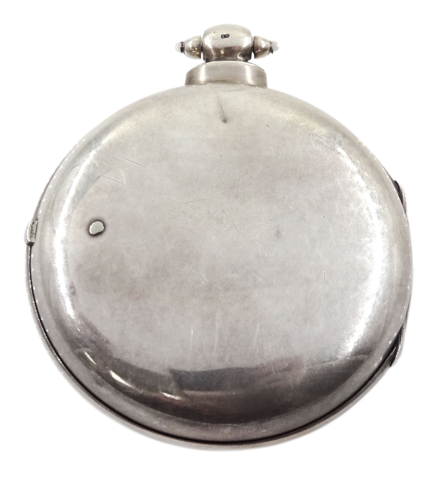 Victorian silver pair cased verge fusee pocket watch by J C Heselton - Image 2 of 6