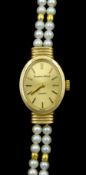 Bueche-Girod 9ct gold ladies quartz wristwatch