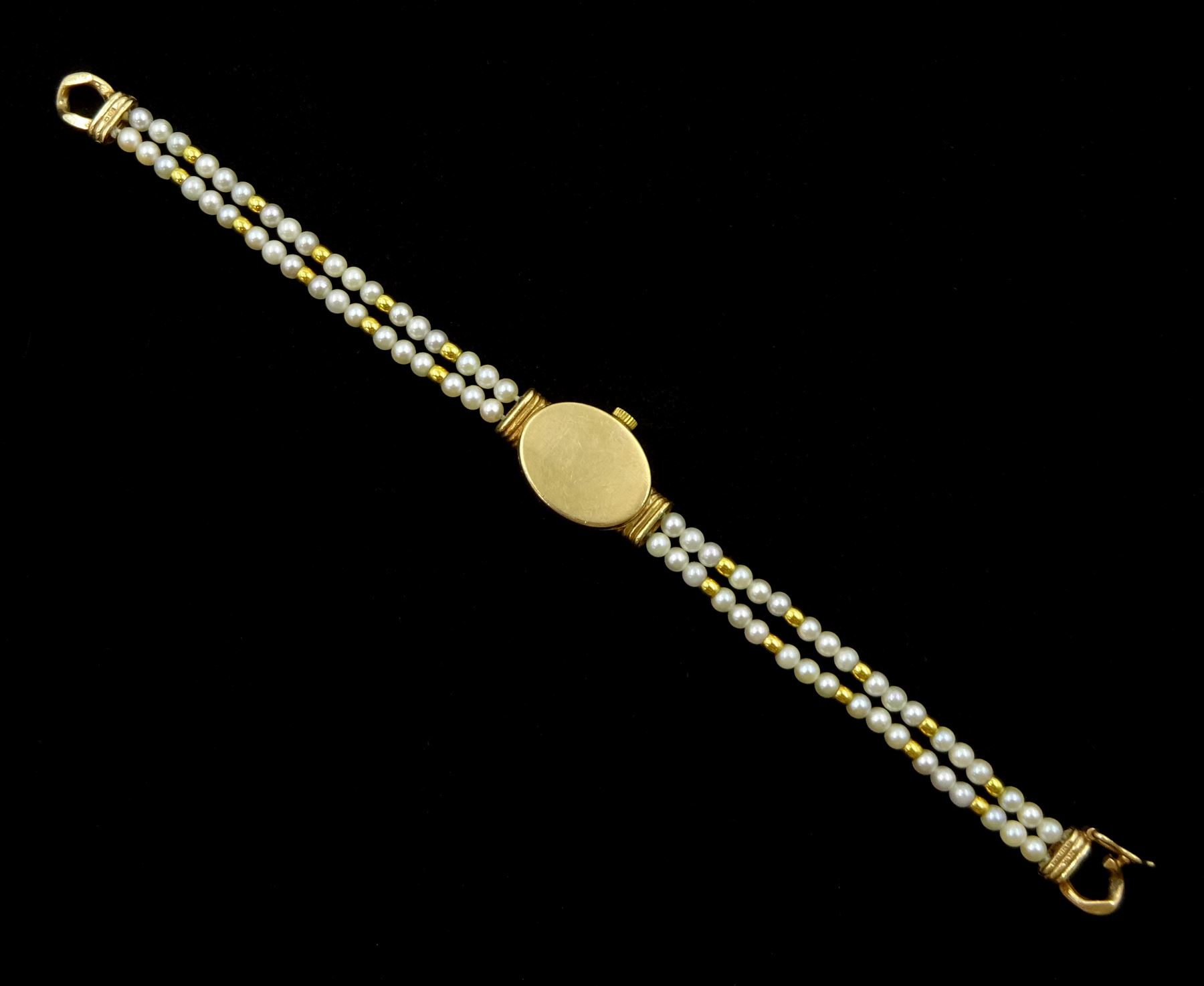 Bueche-Girod 9ct gold ladies quartz wristwatch - Image 2 of 2