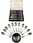 Eleven silver coffee spoons Sheffield 1940