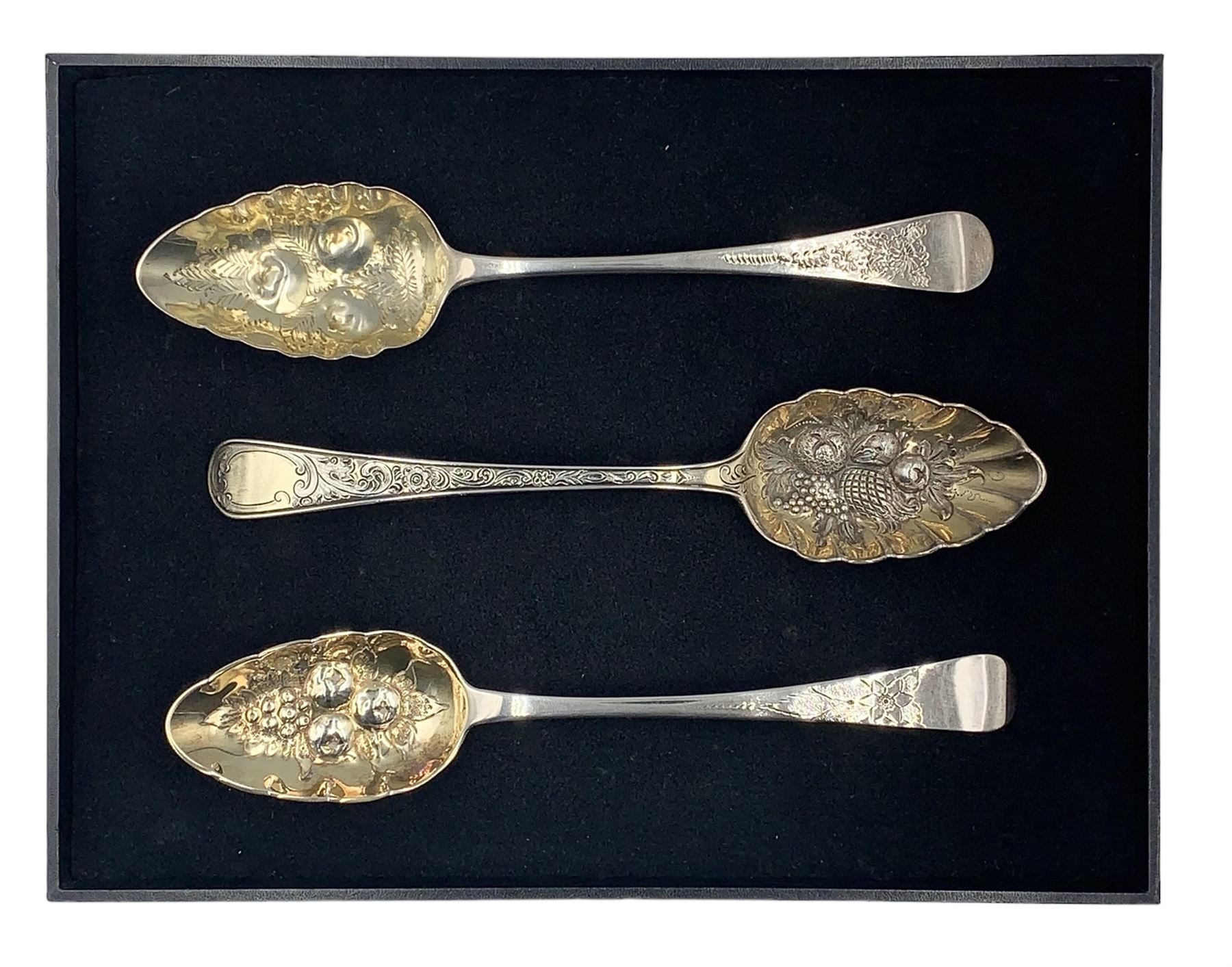 George III silver 'berry spoon' with gilded bowl London 1797 Maker Richard Crossley