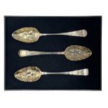 George III silver 'berry spoon' with gilded bowl London 1797 Maker Richard Crossley