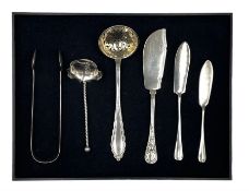 Danish silver sifting spoon 1909 Maker C Holm