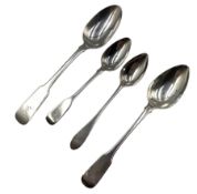 Scotish Provincial silver fiddle pattern dessert spoon