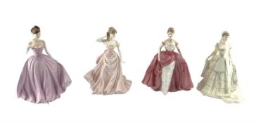 Four Coalport figures comprising 'Queen Mary' limited edition no. 1
