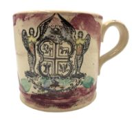 19th century Sunderland pink lustre mug