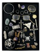 19th century and later jewellery and collectables to include a pair of gilt metal lorgnette