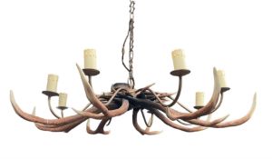 David Hunt faux stag antler chandelier