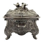 Early 20th century WMF silver-plated Britannia metal casket