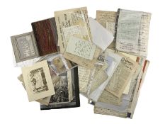 Collection of hand written and printed ephemera including bill heads