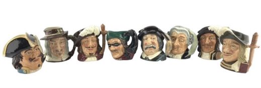 Eight Royal Doulton character jugs comprising The Lawyer