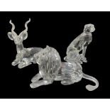 Two Swarovski crystal SCS Annual Edition 'Inspiration Africa' figures comprising Kudu - 1994 and Lio