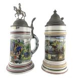 Two German beer steins