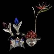Collection of Swarovski crystal flowers including 'Dalmally'