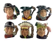 Six Royal Doulton character jugs comprising Pied Piper