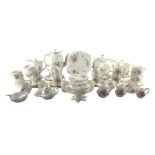 Royal crown Derby 'Derby Posies' tea and coffee service comprising sixteen coffee cups