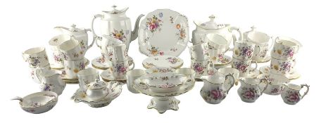 Royal crown Derby 'Derby Posies' tea and coffee service comprising sixteen coffee cups