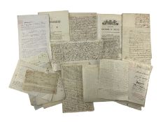 Number of legal documents and other ephemera including 17th century hand written will of Ann Wright