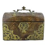 Victorian ash dome top tea caddy