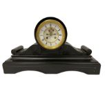 French - 19th century Belgium slate 8-day mantle clock