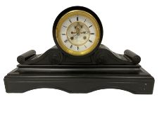 French - 19th century Belgium slate 8-day mantle clock