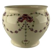 Moorcroft for Liberty jardiniere decorated with garlands of forget me not and roses