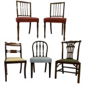 George III Chippendale design mahogany dining chair