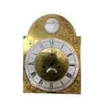 18th century brass dial Kelsey of Hull 12 x 12 x 16