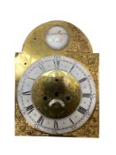 18th century brass dial Kelsey of Hull 12 x 12 x 16