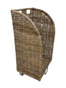 Cane basket log carrier